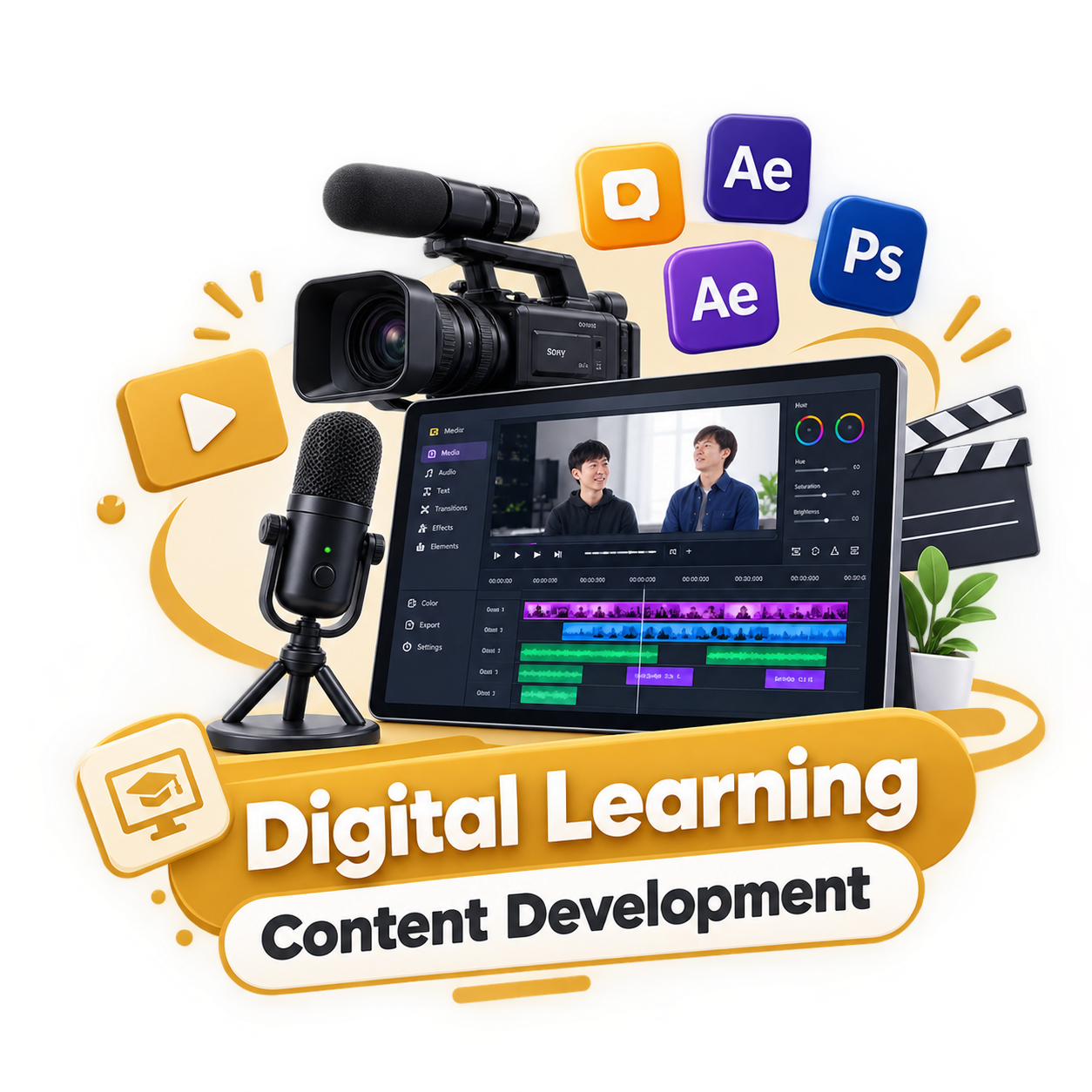 ภาพประกอบบริการ Digital Learning <accent>Content Development</accent>